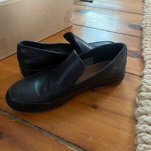 FEIT Black Leather Slip-On